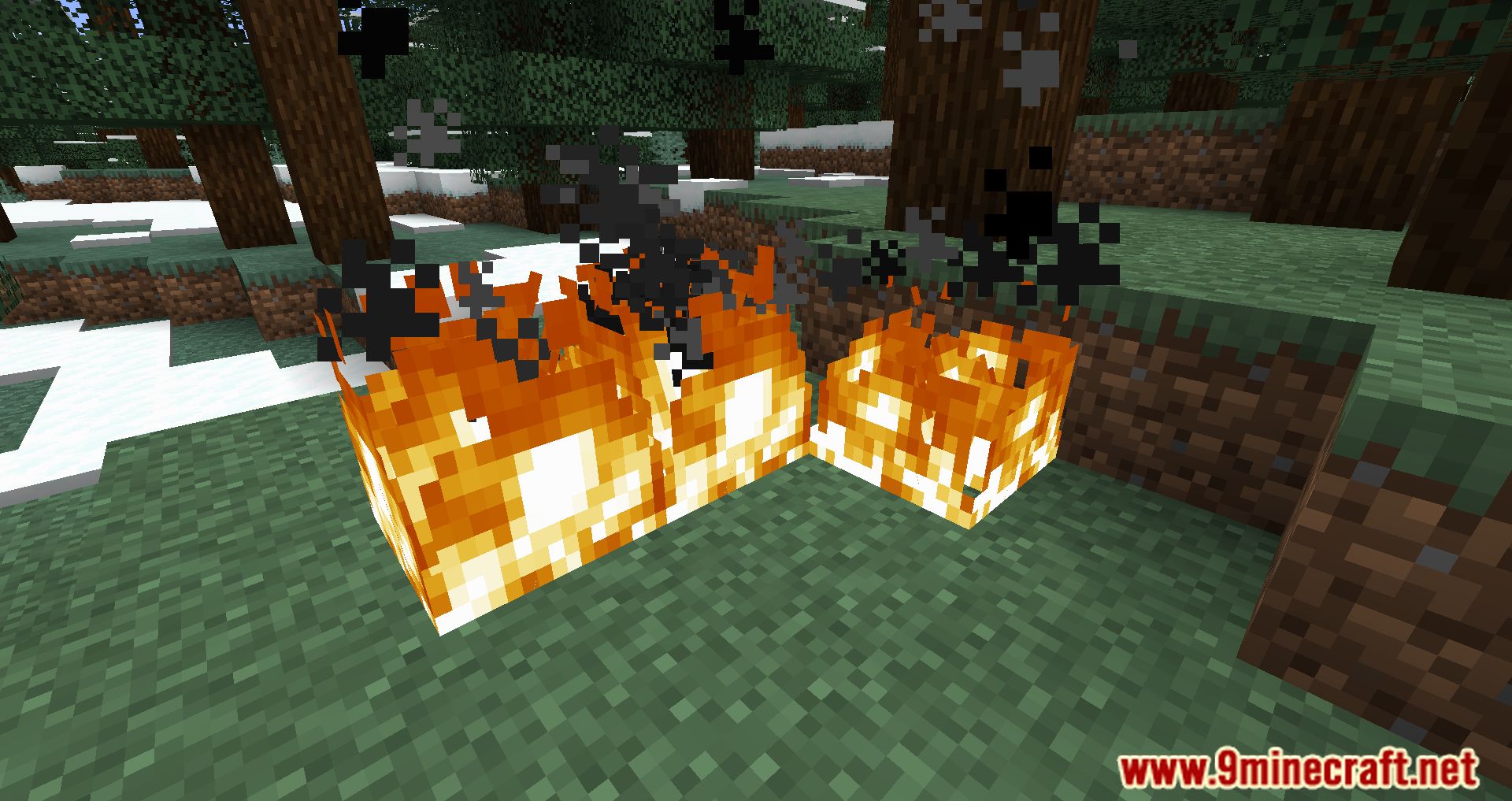 Low Fire Mod (1.19.3, 1.16.5) - Reduces The Coverage Of The Fire 4