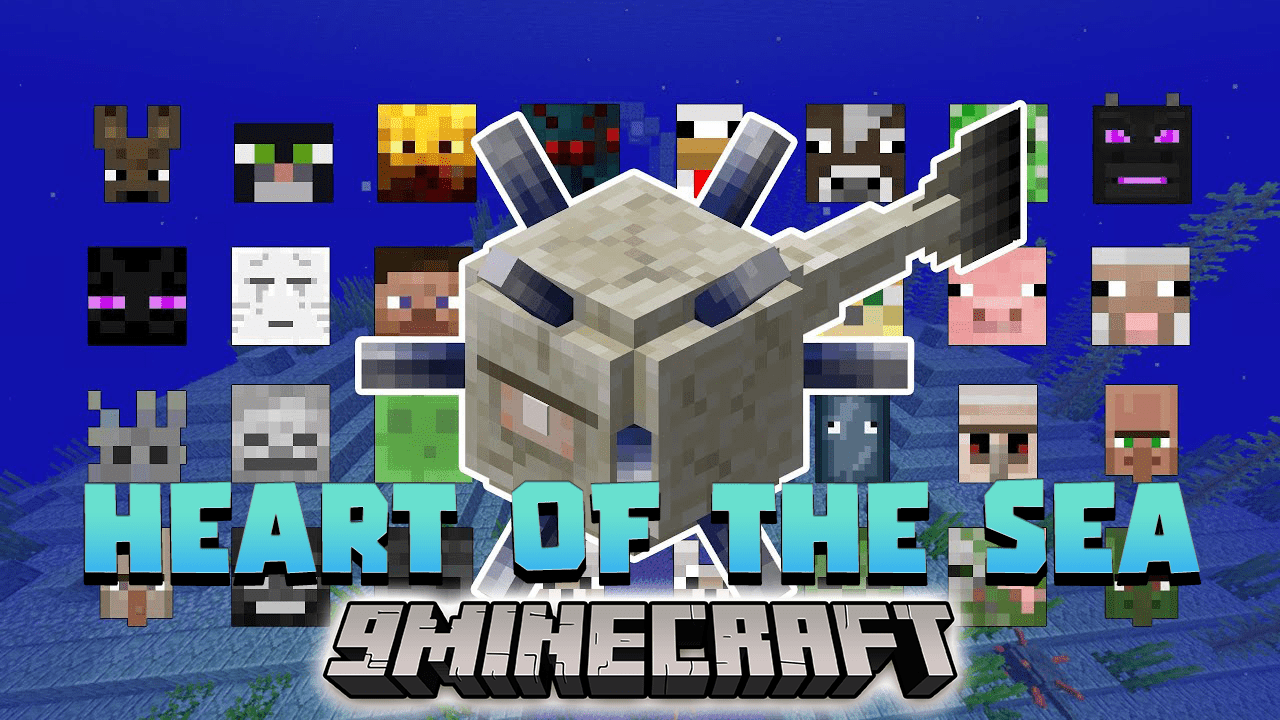 Minecraft But Elder Guardian Drops Heart Of The Sea Data Pack (1.19.4, 1.19.2) 1
