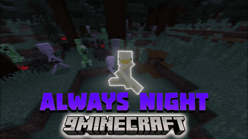 Minecraft But It’s Always Night Data Pack (1.19.4, 1.19.2) Thumbnail