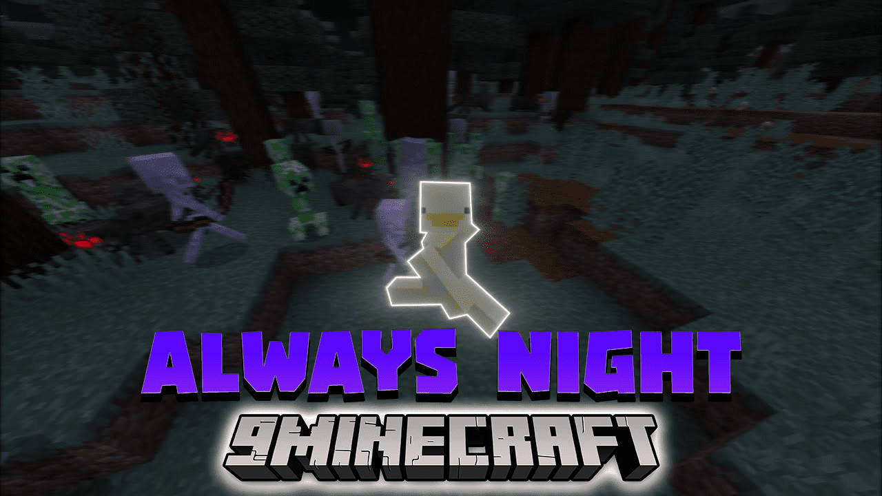 Minecraft But It's Always Night Data Pack (1.19.4, 1.19.2) 1