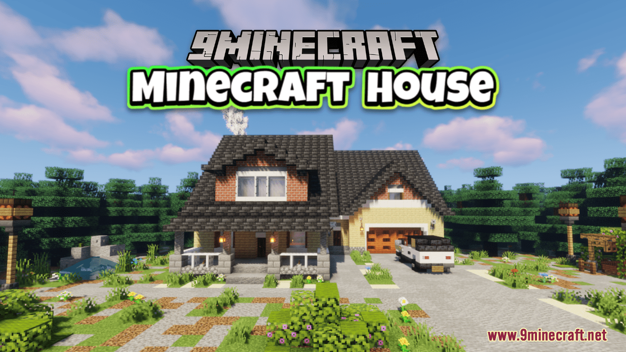 Minecraft House Map (1.20.4, 1.19.4) - American Modern House 1