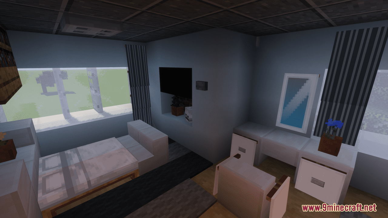 Minecraft House Map (1.20.4, 1.19.4) - American Modern House 4