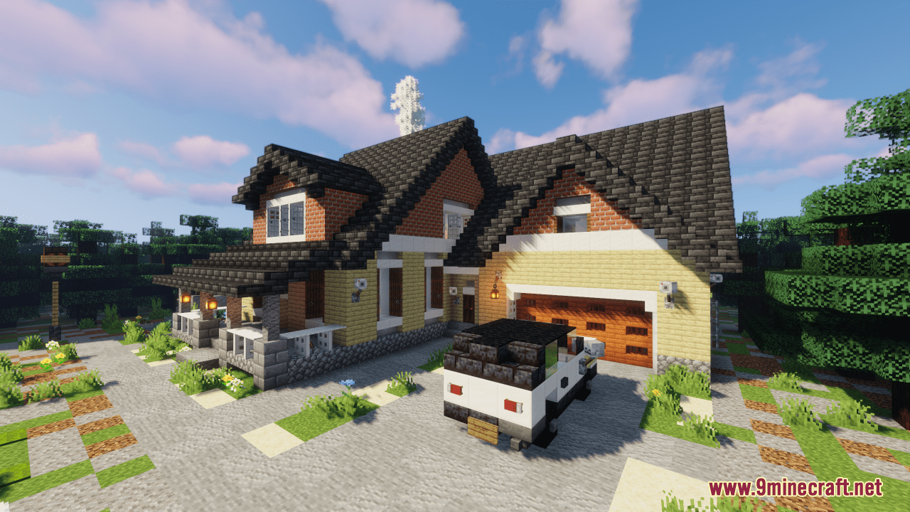 Minecraft House Map (1.20.4, 1.19.4) - American Modern House 6