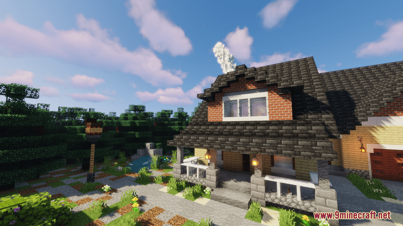 Minecraft House Map (1.20.4, 1.19.4) - American Modern House 8