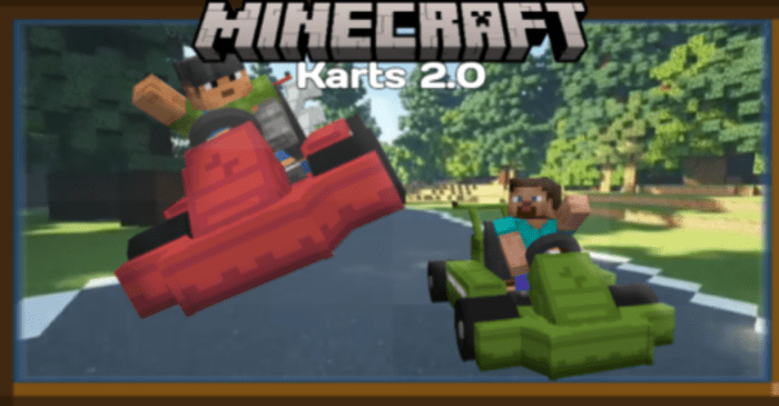 Minecraft Karts Addon (1.19) - MCPE/Bedrock Mod 1