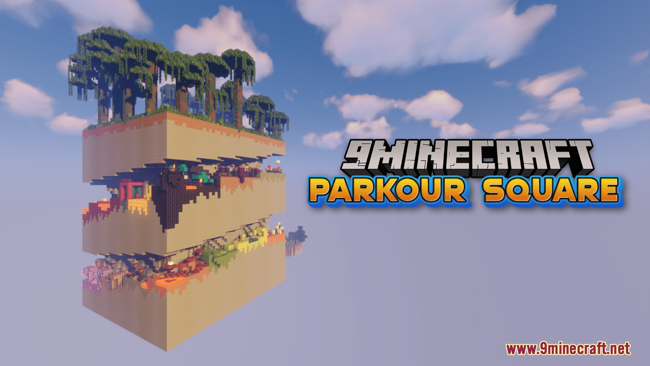 Parkour Square Map (1.21.1, 1.20.1) - Can You Reach The Top? 1