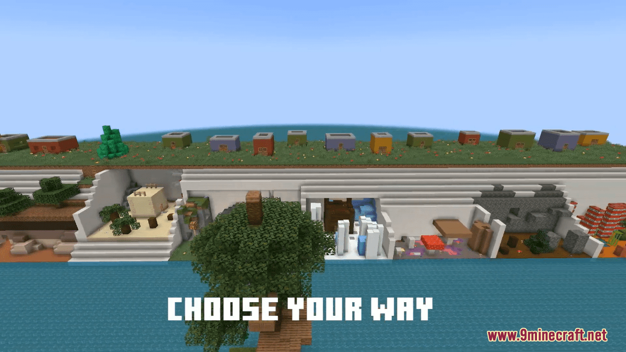 Parkour Ways Map (1.21.1, 1.20.1) - Choose Your Own Path 3