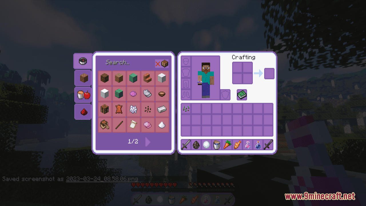 Purple GUI Resource Pack (1.19.4, 1.19.2) - Texture Pack 7