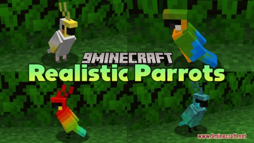 Realistic Parrots Resource Pack (1.20.6, 1.20.1) – Texture Pack Thumbnail