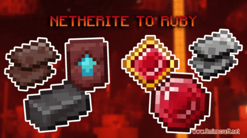 Ruby Netherite Resource Pack (1.20.6, 1.20.1) – Texture Pack Thumbnail