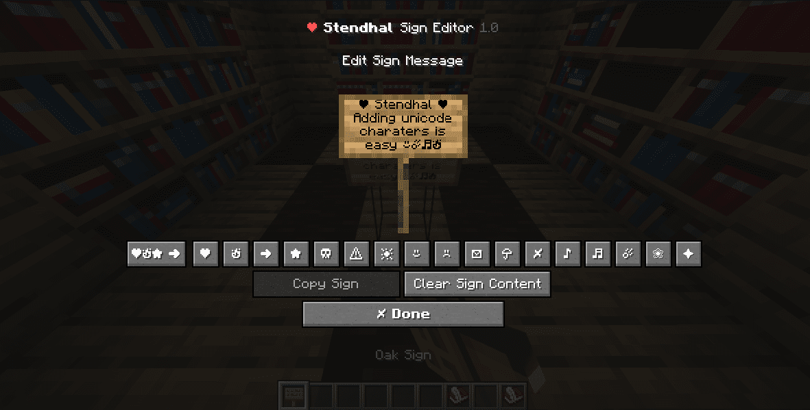 Stendhal Mod (1.20.1, 1.19.4) - Ingame Sign, Chat, Book Editor 3