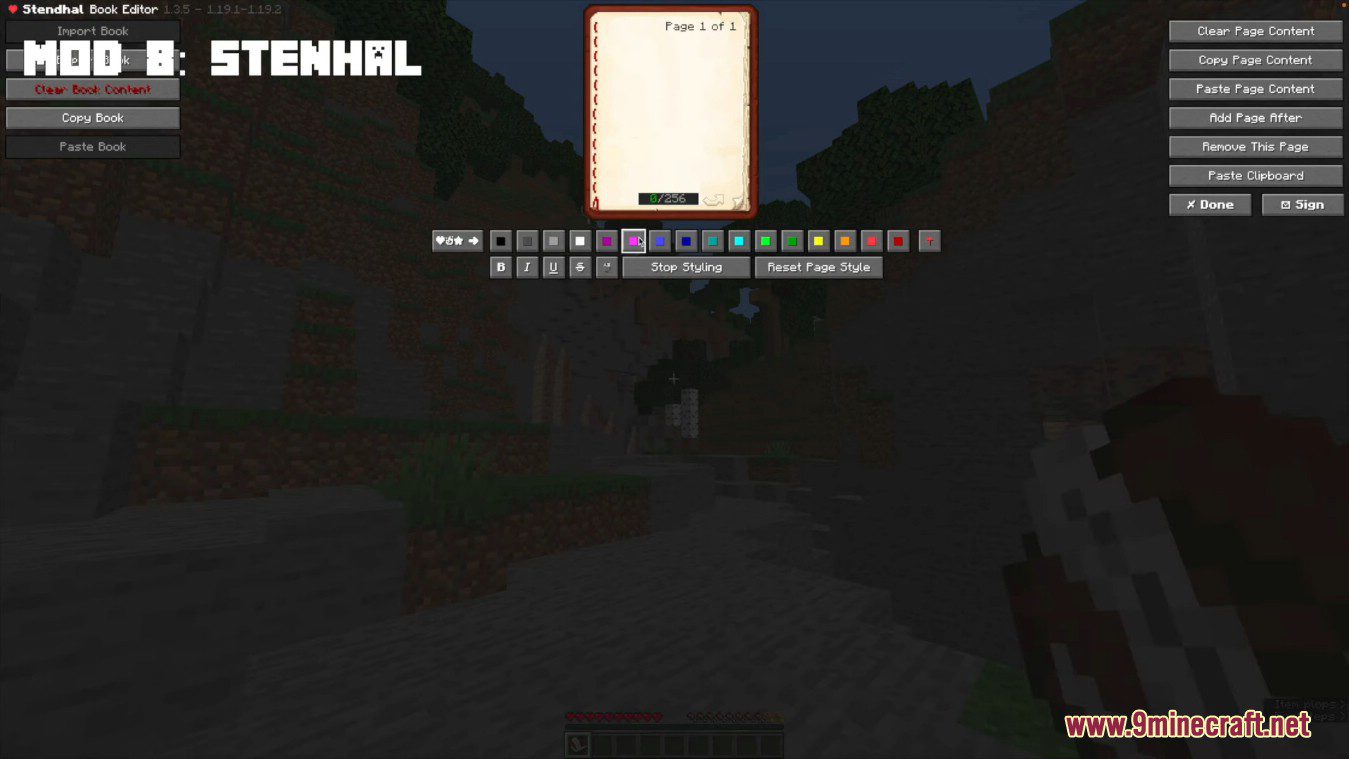 Stendhal Mod (1.20.1, 1.19.4) - Ingame Sign, Chat, Book Editor 6