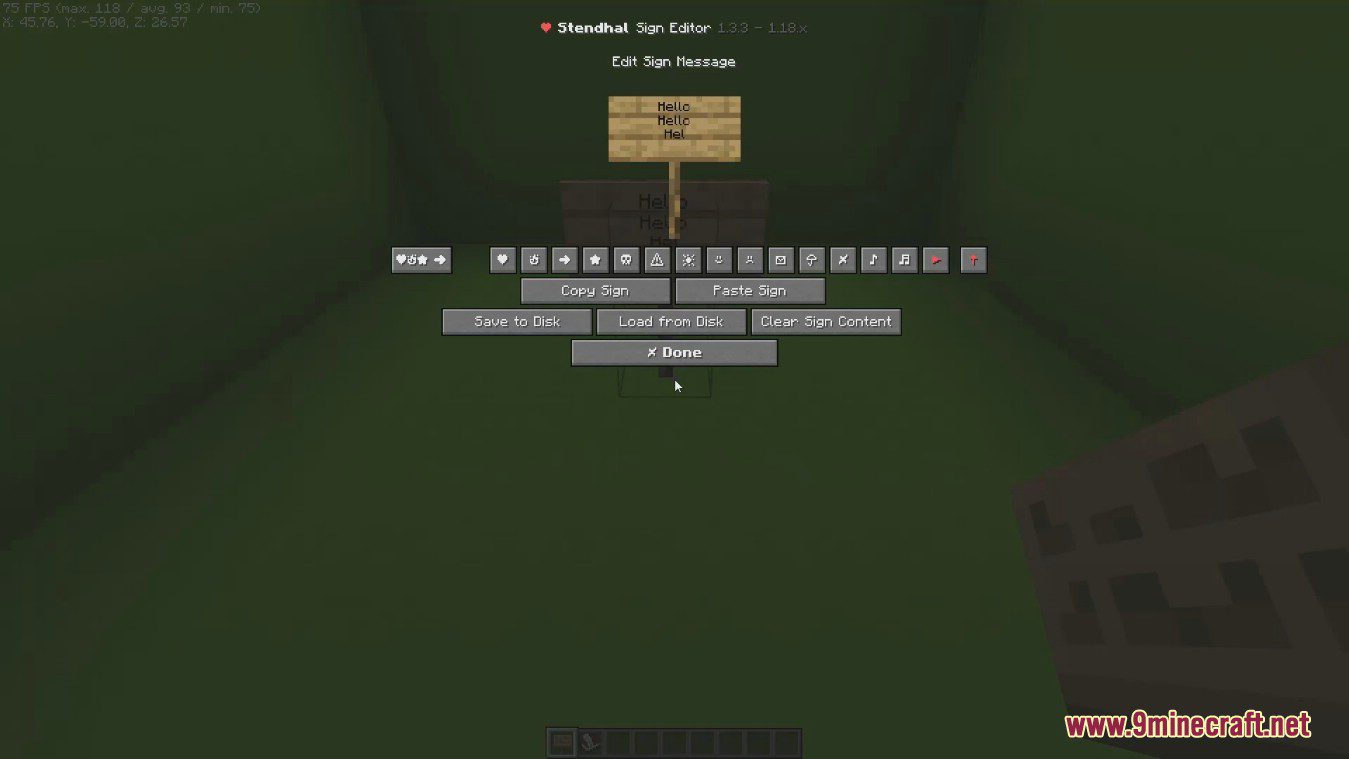 Stendhal Mod (1.20.1, 1.19.4) - Ingame Sign, Chat, Book Editor 9
