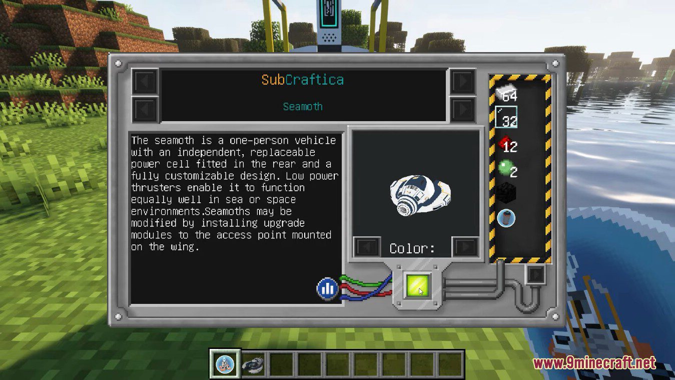 SubCraftica Mod (1.12.2) - Subnautica Submarine for Minecraft 16