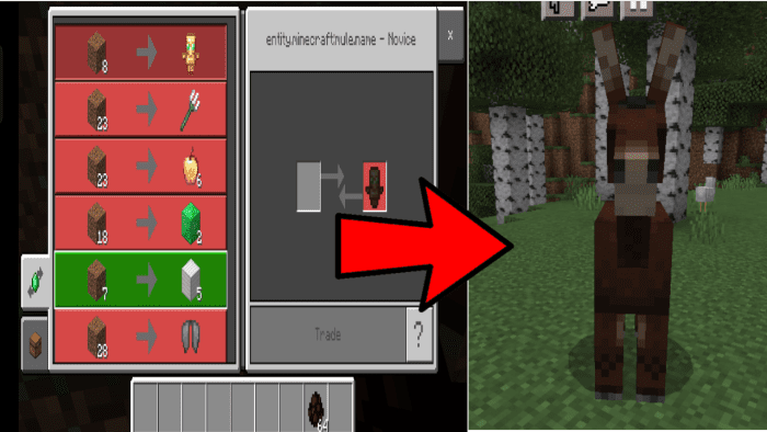 Super OP Trading All Mobs Addon (1.19) - MCPE/Bedrock Mod 10