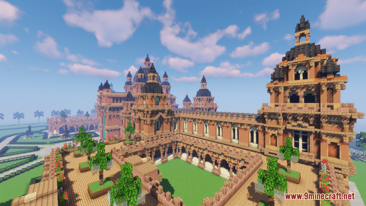 Terracotta Oriental Palace Map (1.19.4, 1.18.2) - Fancy Castle With Garden 7