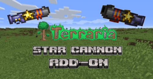 Terraria 3D Star Cannon Addon (1.19) – MCPE/Bedrock Mod Thumbnail