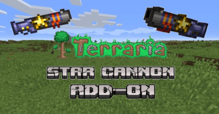 Terraria 3D Star Cannon Addon (1.19) - MCPE/Bedrock Mod 1