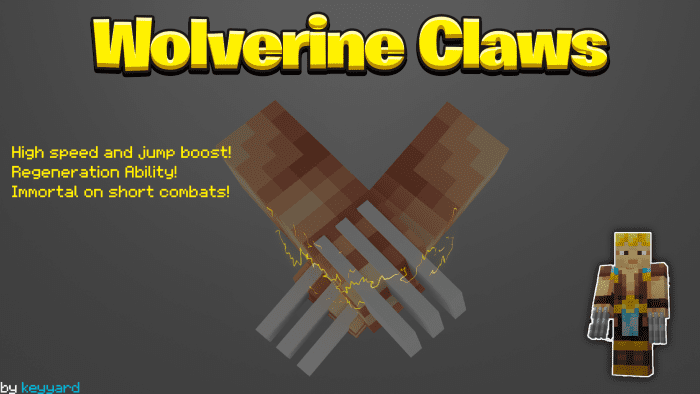 Wolverine Claws Addon (1.19) - MCPE/Bedrock Mod 2