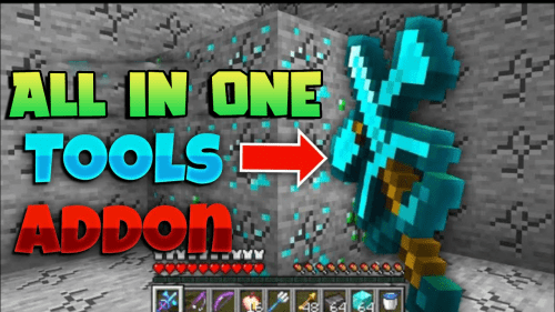 All in One Tool Addon (1.20, 1.19) – MCPE/Bedrock AIOTs Mod Thumbnail