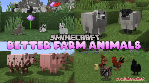 Better Farm Animals Resource Pack (1.19.4, 1.18.2) – Texture Pack Thumbnail