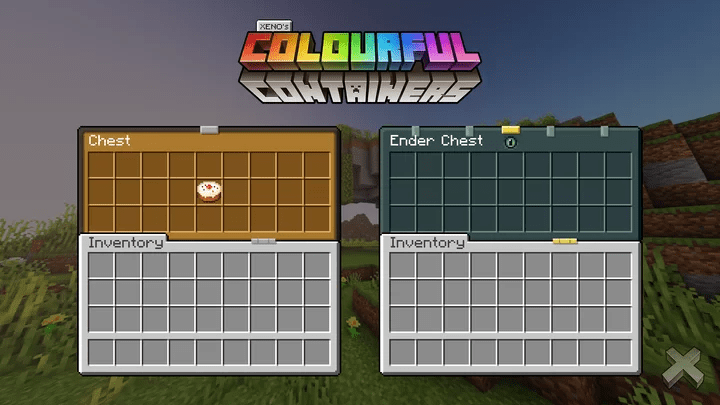Colorful Containers GUI Pack (1.19) - Java/Bedrock 4