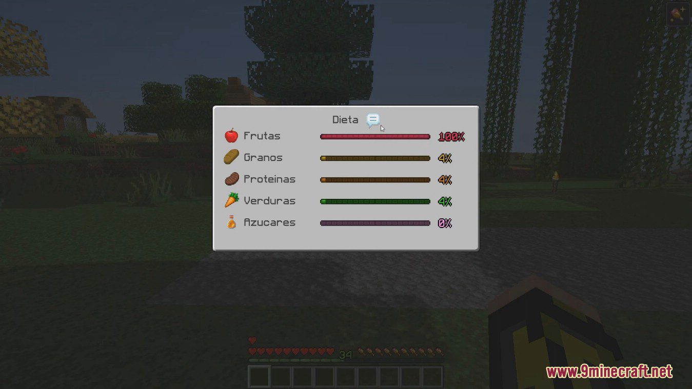 Diet Mod (1.20.1, 1.19.2) - Food Groups, Dietary Effects 8