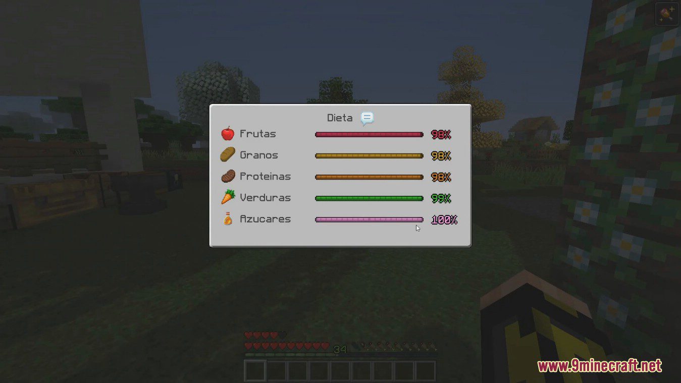 Diet Mod (1.20.1, 1.19.2) - Food Groups, Dietary Effects 9