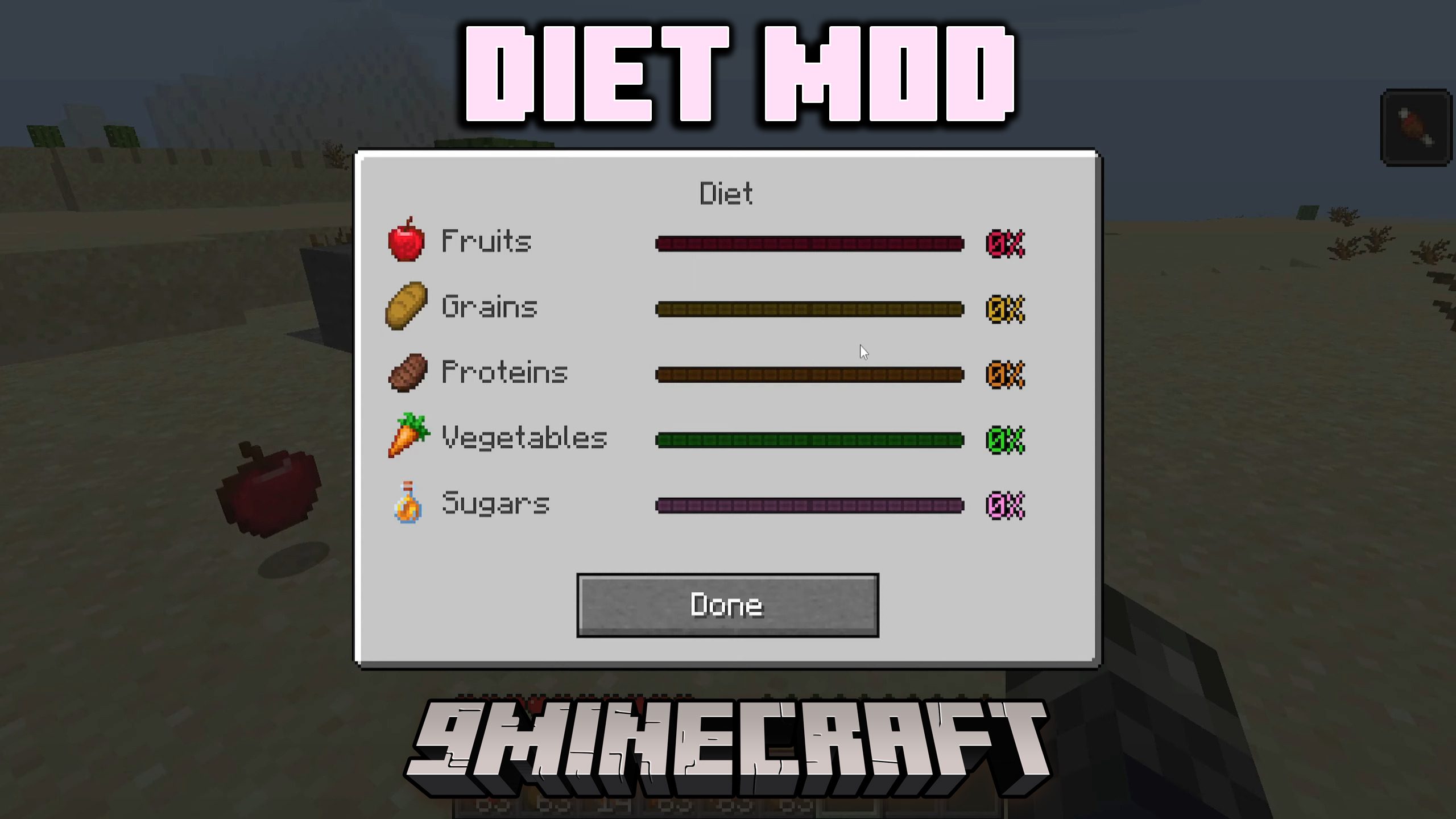 Diet Mod (1.20.1, 1.19.2) - Food Groups, Dietary Effects 1