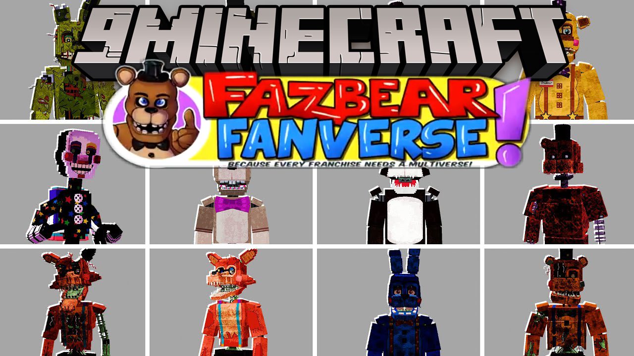 FNaF Universe and Fazbear Fanverse Mod (1.19.2, 1.18.2) - Horror Monsters 1