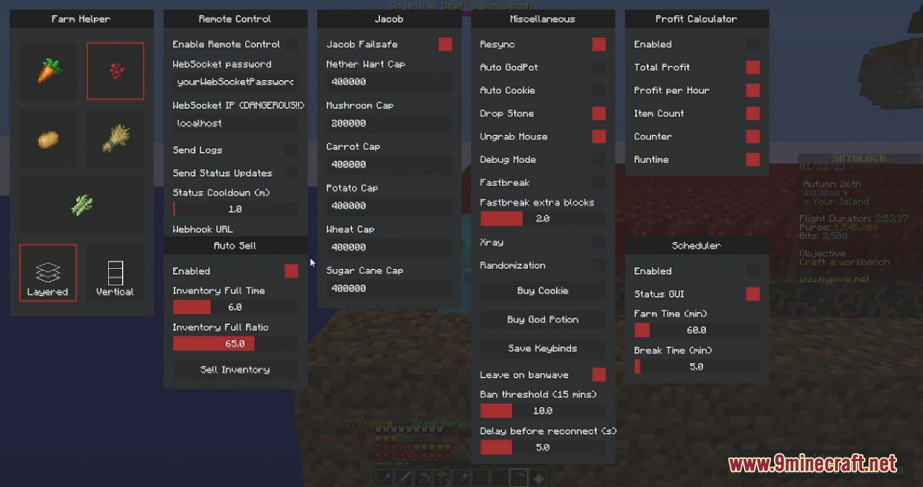 Farm Helper Mod (1.8.9) - Farming Macro for Hypixel Skyblock 2