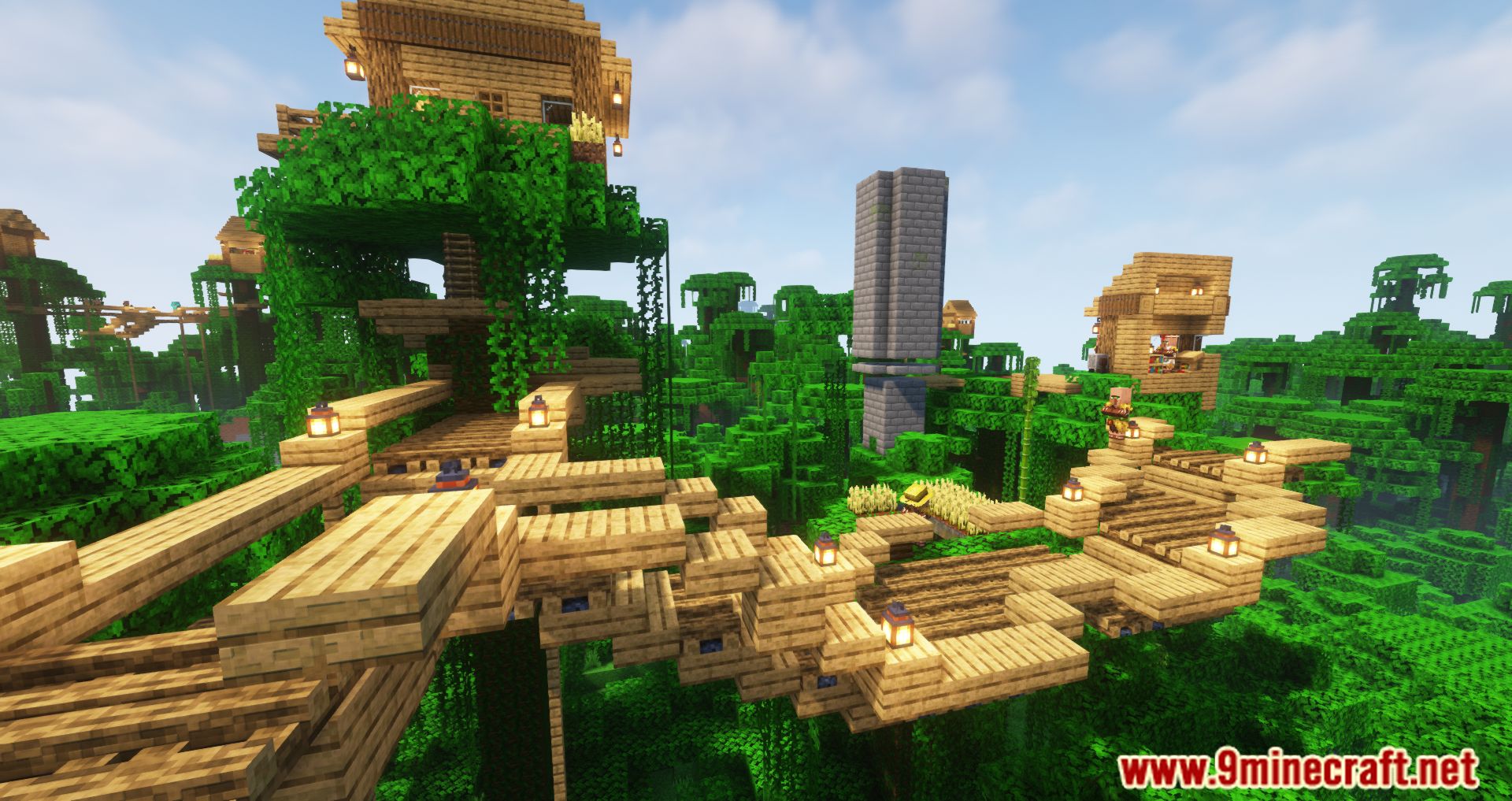 Jungle Villages Mod (1.16.5) - The Villagers Lifes In Treehouses 6