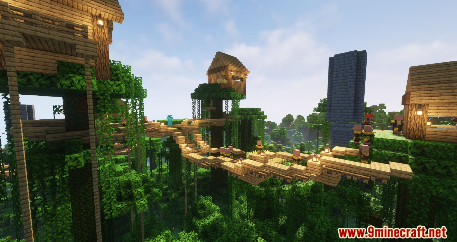 Jungle Villages Mod (1.16.5) - The Villagers Lifes In Treehouses 9