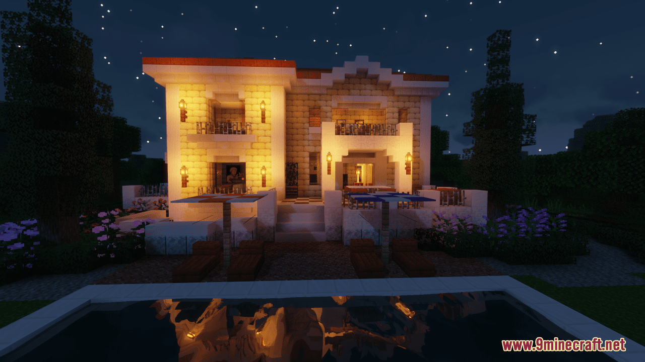 Mediterranean Style Villa Map (1.20.4, 1.19.4) - Elegant Small Villa 11