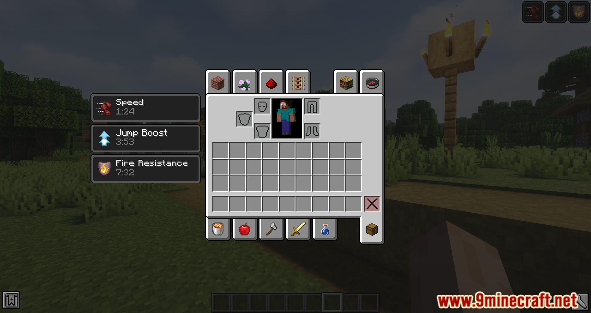 No Potion Offset Mod (1.17.1, 1.16.5) - Removes The Potion Inventory Offset 3