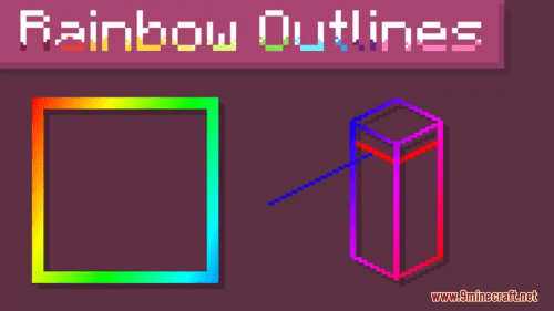 Rainbow Fade Outlines Resource Pack (1.20.6, 1.20.1) – Texture Pack Thumbnail