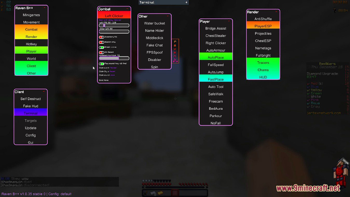 Raven B++ Client Mod (1.8.9) - Better Keystrokes Mod 8