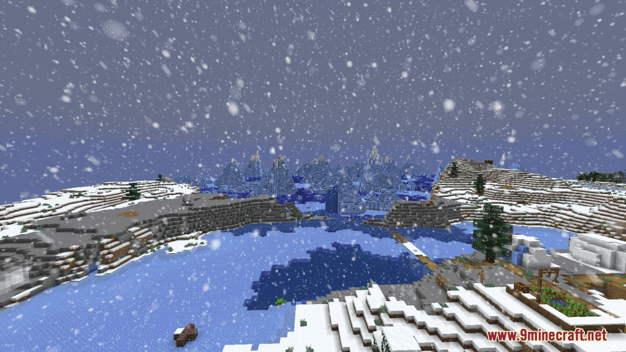 Realistic Snowfall Resource Pack (1.20.6, 1.20.1) - Texture Pack 2