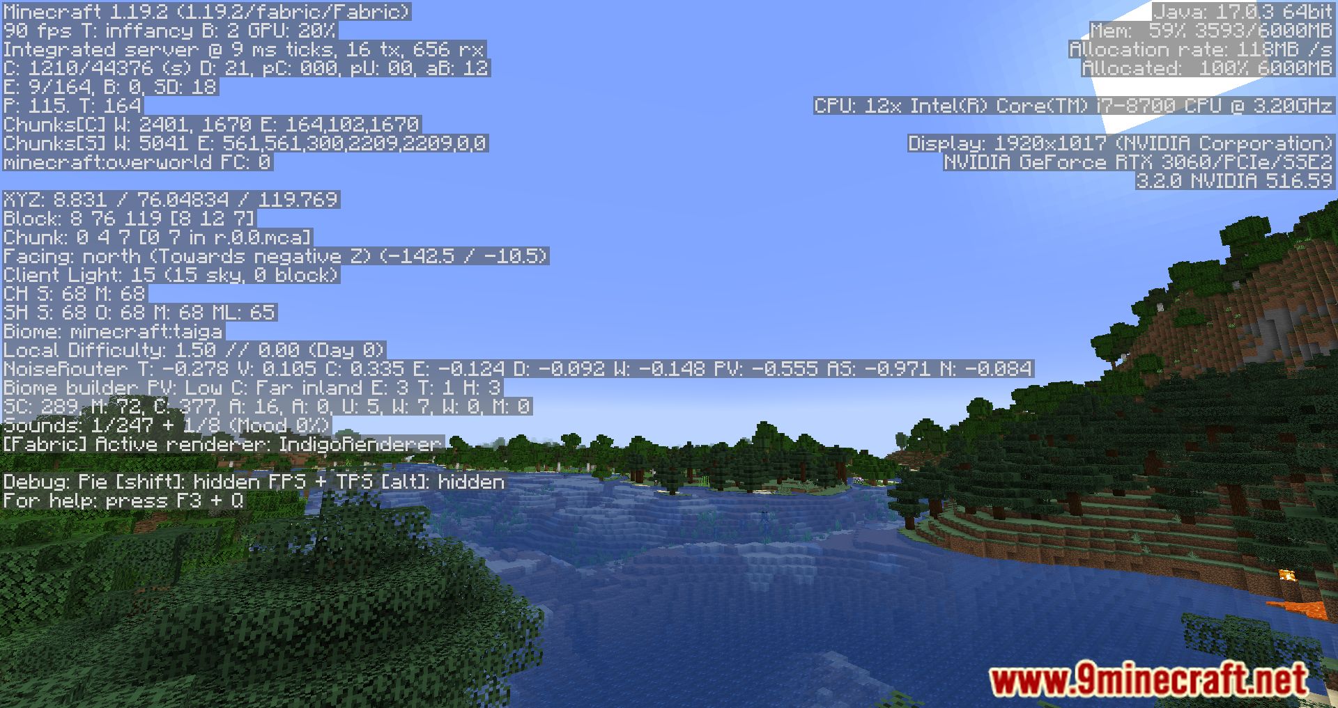 Server Tick Mod (1.20.2, 1.19.4) - Debug Screen Work On Servers 3