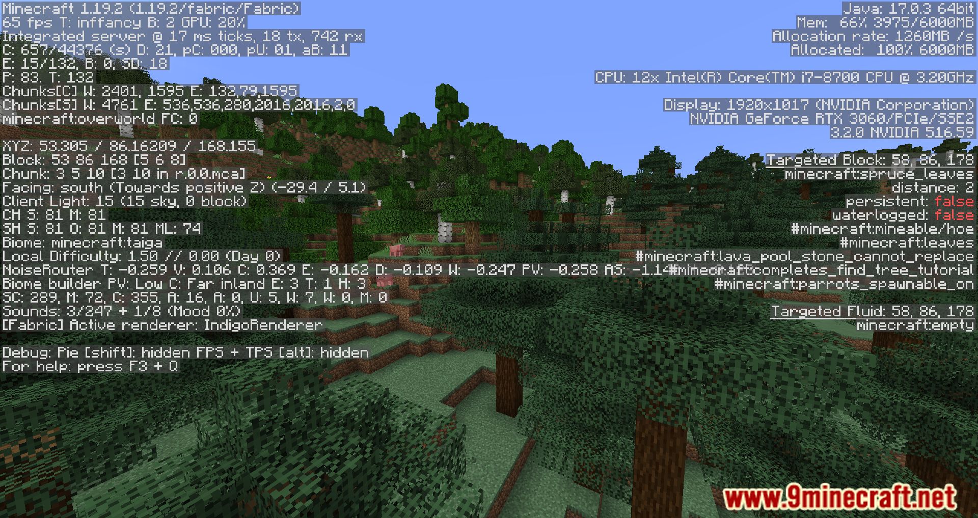 Server Tick Mod (1.20.2, 1.19.4) - Debug Screen Work On Servers 4