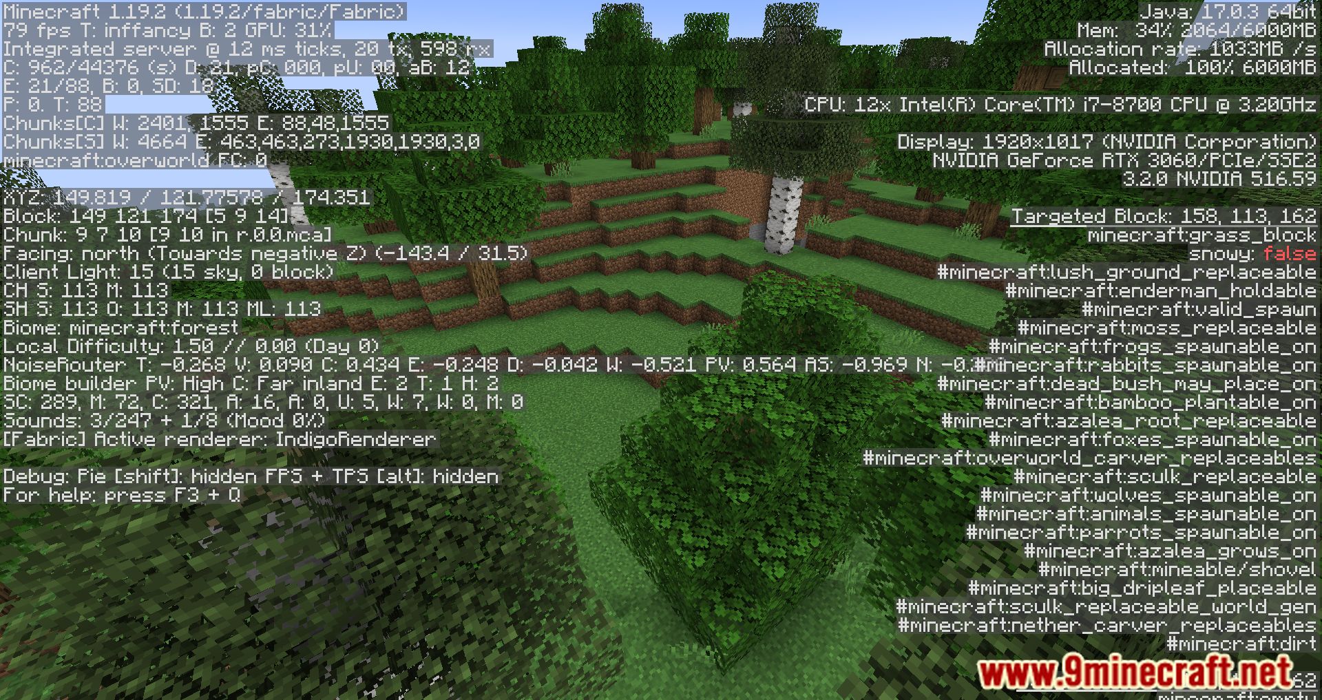 Server Tick Mod (1.20.2, 1.19.4) - Debug Screen Work On Servers 5