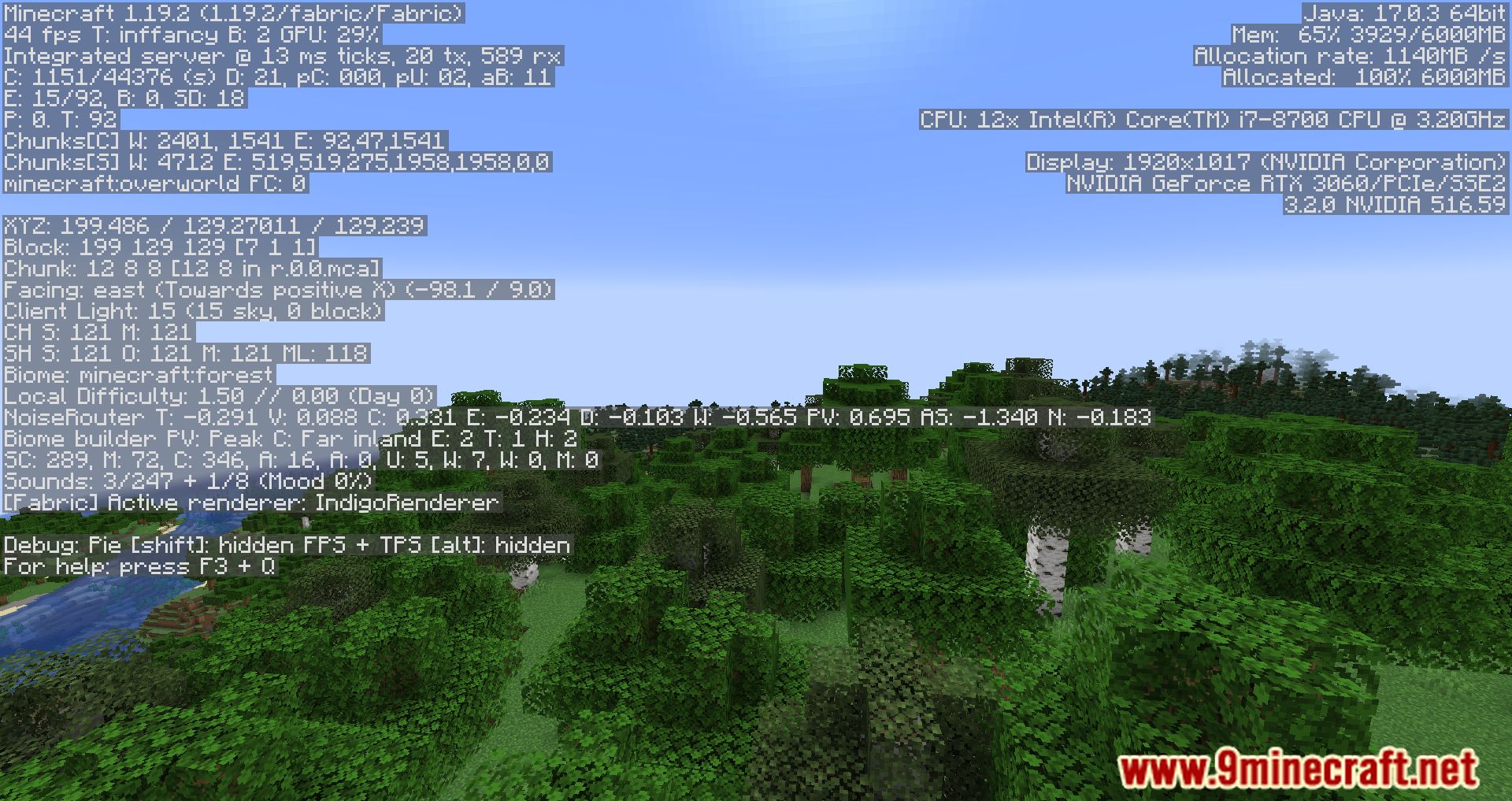 Server Tick Mod (1.20.2, 1.19.4) - Debug Screen Work On Servers 6