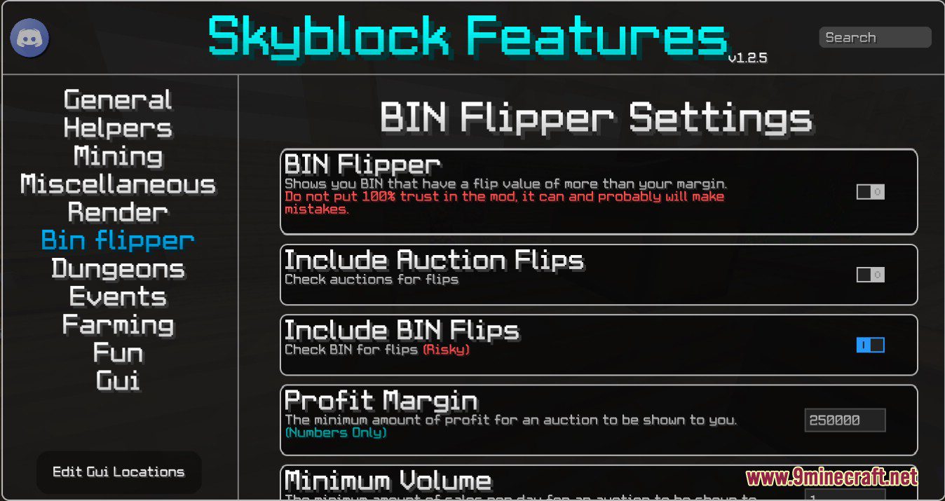 Skyblock Features Mod (1.8.9) - Very Useful for Hypixel SkyBlock 2