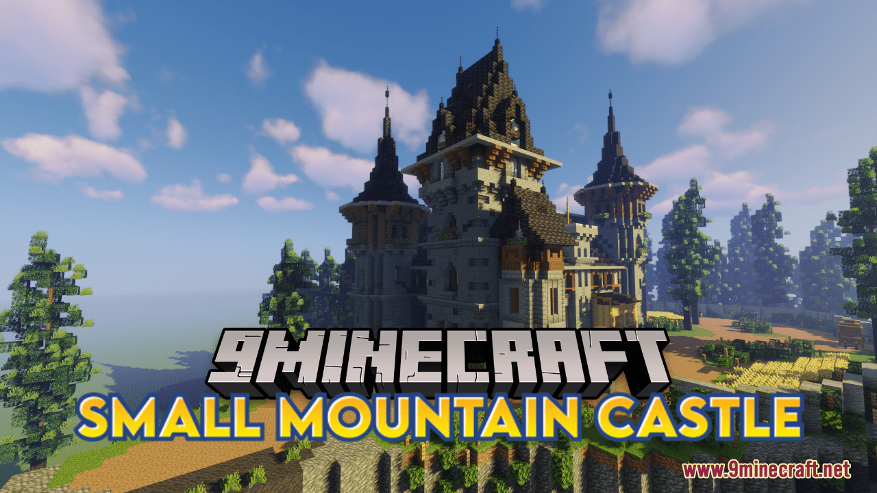 Small Mountain Castle Map (1.21.1, 1.20.1) - Survival Base 1