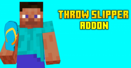 Throw Slipper Addon (1.19) – MCPE/Bedrock Mod Thumbnail