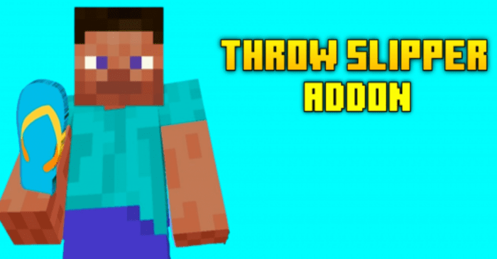 Throw Slipper Addon (1.19) - MCPE/Bedrock Mod 1