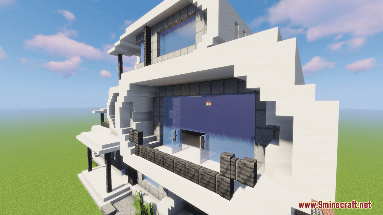 Tri-Level Modern House Map (1.21.1, 1.20.1) - A Modern Lifestyle 8