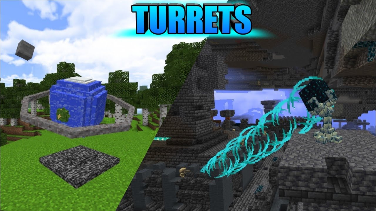 Turrets Addon (1.19) - Non-Experimental Mod for MCPE/Bedrock 1