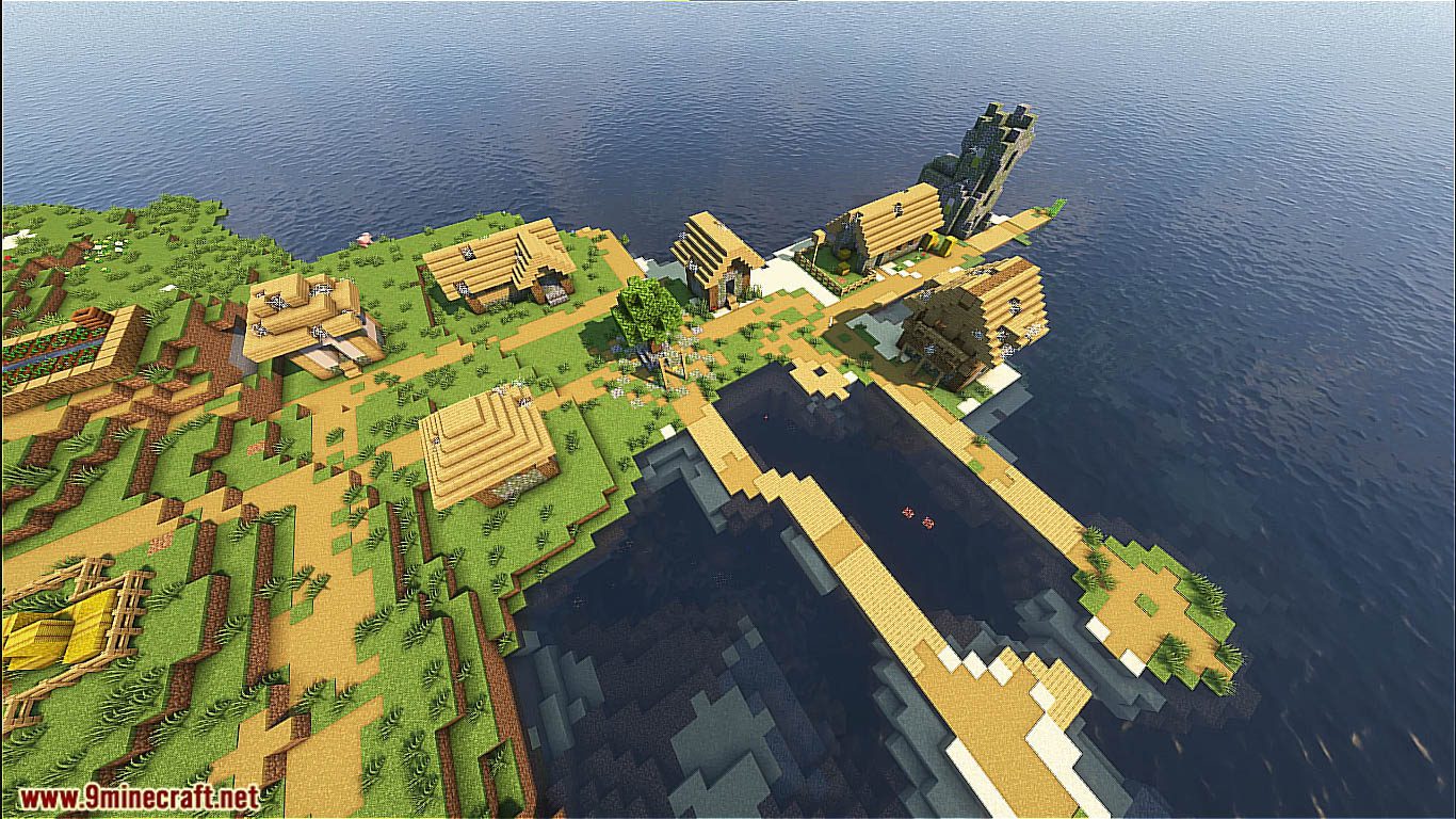 Most Incredible Island With Village Seeds For Minecraft (1.19.4, 1.19.2) - Java Edition 7