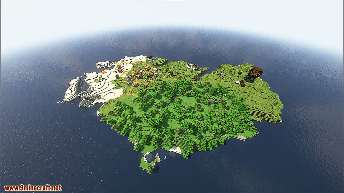 Most Incredible Island With Village Seeds For Minecraft (1.19.4, 1.19.2) - Java Edition 8